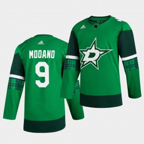 Mike Modano Stars 2020 St. Patrick's Day Green Authentic Player Jersey